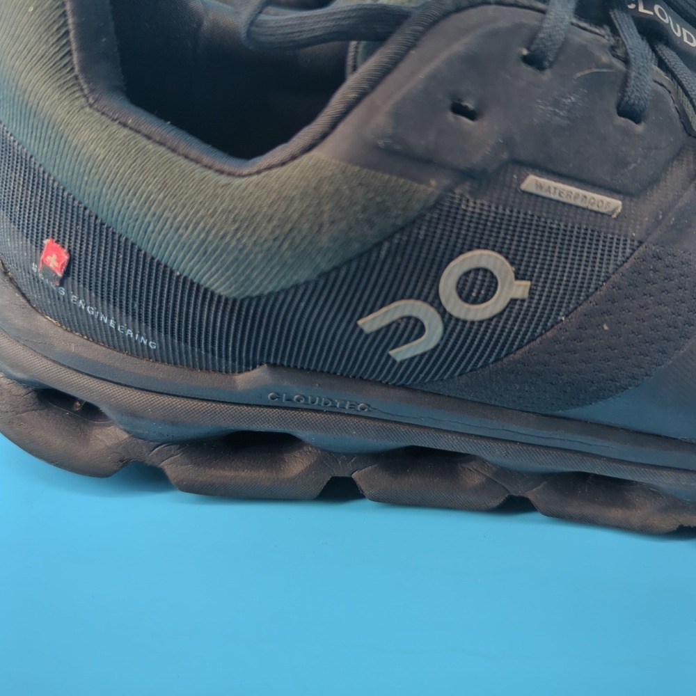 On Cloudrunner Waterproof Triple Black Running Shoes Men's 13 US Speed board - Picture 4 of 10